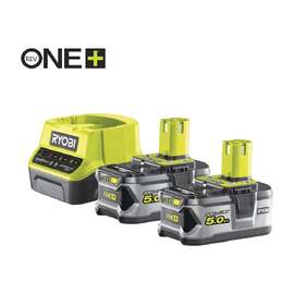 Комплект Ryobi ONE+ Li-Ion 2 аккумулятора 5.0Aч + зарядное устройство RC18120, RC18120-250 — Фото 1